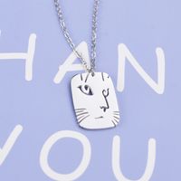 304 Stainless Steel 18K Gold Plated Simple Style Gold Plated Cat Pendant Necklace main image 4