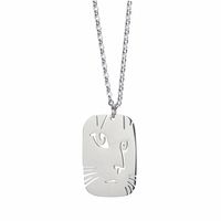 304 Stainless Steel 18K Gold Plated Simple Style Gold Plated Cat Pendant Necklace main image 6