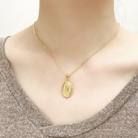 Wholesale Virgin Mary Gold-plated Titanium Steel Necklace Nihaojewelry main image 3