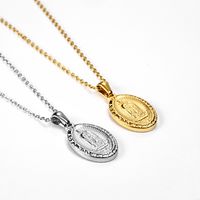 Wholesale Virgin Mary Gold-plated Titanium Steel Necklace Nihaojewelry main image 4