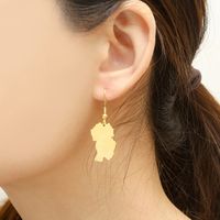 Fashion Portrait Plating 304 Stainless Steel No Inlaid 18K Gold Plated Earrings main image 3
