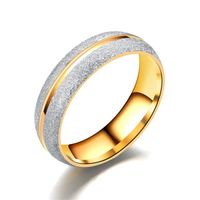 En Gros Nouveau Titane Acier Dépoli Diamant Couple Bague Nihaojewelry main image 4
