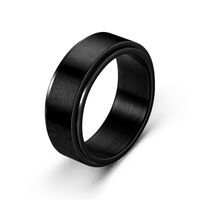 Wholesale New Style Titanium Steel Brushed Rotating Ring Nihaojewelry main image 5