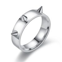 Wholesale Hip-hop Nail Tip Geometric Titanium Steel Anti-wolf Ring Nihaojewelry main image 4