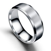 Wholesale Fashion Frosted Titanium Steel Brushed Ring Nihaojewelry main image 3