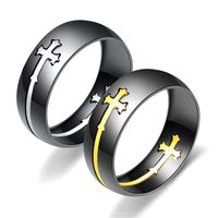 Wholesale Creative Cross Titanium Steel Ring Nihaojewelry main image 1