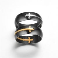 Wholesale Creative Cross Titanium Steel Ring Nihaojewelry main image 3
