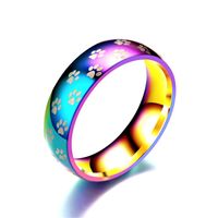 Wholesale Colorful Little Feet Titanium Steel Ring Nihaojewelry main image 1