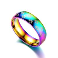Wholesale Colorful Little Feet Titanium Steel Ring Nihaojewelry main image 3