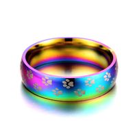 Wholesale Colorful Little Feet Titanium Steel Ring Nihaojewelry main image 6