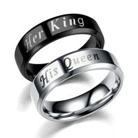 Wholesale Letters Couple Stainless Steel Ring Nihaojewelry main image 6