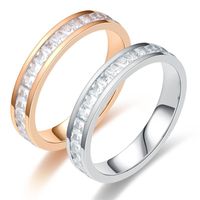 Wholesale Diamond Inlaid Titanium Steel Zircon Ring Nihaojewelry main image 5