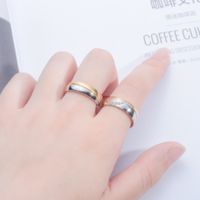 Basic Classic Style Geometric Stainless Steel Inlay Artificial Gemstones Rings main image 4