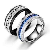 Wholesale Stainless Steel Full Color Diamonds Ring Nihaojewelry main image 1