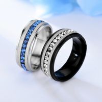 Wholesale Stainless Steel Full Color Diamonds Ring Nihaojewelry main image 4