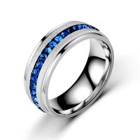 Wholesale Stainless Steel Full Color Diamonds Ring Nihaojewelry main image 6