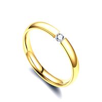 Wholesale Titanium Steel Couple Single Zircon Rings Nihaojewelry main image 2