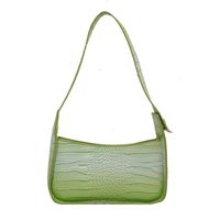Wholesale Solid Color Crocodile Pattern Shoulder Underarm Bag Nihaojewelry sku image 2
