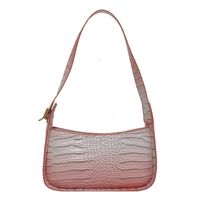 Wholesale Solid Color Crocodile Pattern Shoulder Underarm Bag Nihaojewelry sku image 4