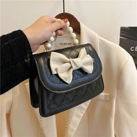 Simple Pearl Bow One Shoulder Messenger Small Bag Wholesale Nihaojewelry sku image 3