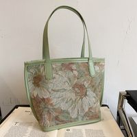 2021 New Plaid Handbag Simple Trendy Design Handbag Women's Small Bag Vegetable Basket Casual Bag Tote Bag sku image 1