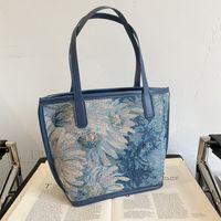 2021 New Plaid Handbag Simple Trendy Design Handbag Women's Small Bag Vegetable Basket Casual Bag Tote Bag sku image 2