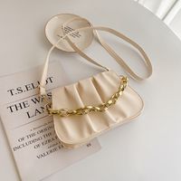 Korean One-shoulder Fold Messenger Square Small  Chain  Bag Wholesale Nihaojewelry sku image 1