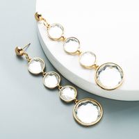 Wholesale Fashion New Glass Diamond Long Tassel Earrings Nihaojewelry sku image 3