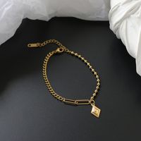 Vente En Gros Épissure Bracelet En Acier Titane Perle Ronde Nihaojewelry sku image 1