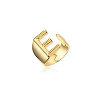 Wholesale New 18k Copper Gold-plated Alphabet Open Ring Nihaojewelry sku image 3
