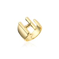 Wholesale New 18k Copper Gold-plated Alphabet Open Ring Nihaojewelry sku image 22