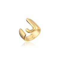 Wholesale New 18k Copper Gold-plated Alphabet Open Ring Nihaojewelry sku image 7