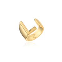 Wholesale New 18k Copper Gold-plated Alphabet Open Ring Nihaojewelry sku image 23