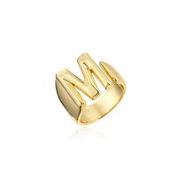 Wholesale New 18k Copper Gold-plated Alphabet Open Ring Nihaojewelry sku image 26