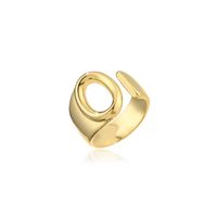 Wholesale New 18k Copper Gold-plated Alphabet Open Ring Nihaojewelry sku image 9