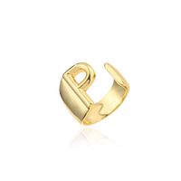 Wholesale New 18k Copper Gold-plated Alphabet Open Ring Nihaojewelry sku image 10