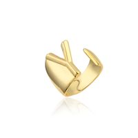 Wholesale New 18k Copper Gold-plated Alphabet Open Ring Nihaojewelry sku image 19