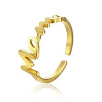 Wholesale Fashion 18k Gold-plated Letter Fish Hook Titanium Earrings Nihaojewelry sku image 5