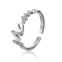 Wholesale Fashion 18k Gold-plated Letter Fish Hook Titanium Earrings Nihaojewelry sku image 1