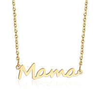 304 Stainless Steel 18K Gold Plated Simple Style Plating Letter Pendant Necklace sku image 7