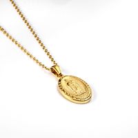 Wholesale Virgin Mary Gold-plated Titanium Steel Necklace Nihaojewelry sku image 2