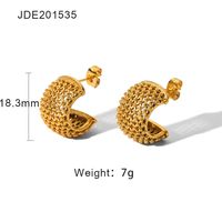 Vente En Gros Bijoux Boucles D&#39;oreilles En Acier Inoxydable À Carreaux Losange Creux Nihaojewelry main image 9