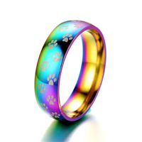 Wholesale Colorful Little Feet Titanium Steel Ring Nihaojewelry sku image 7