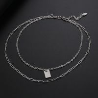 Wholesale Titanium Steel Double Layered Chain Necklace Nihaojewelry main image 6