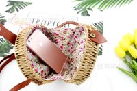 One Piece Dropshipping New Retro Round Hundred Candy Color Crossbody Straw Bag Casual Weaving Women's Bag Beach Bag main image 3
