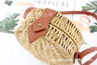 One Piece Dropshipping New Retro Round Hundred Candy Color Crossbody Straw Bag Casual Weaving Women's Bag Beach Bag main image 5