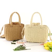 Factory Price New Paper String Handbag Mori Style Straw Bag Fashion Casual Woven Bag Beach Bag Women Bag One Piece Dropshipping main image 2