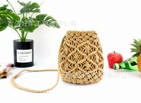 Hand-tie Woven Cotton Rope Straw Woven Diagonal Mini Bag Wholesale Nihaojewelry main image 3