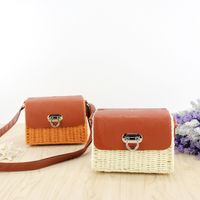 Candy Color Paper Rope Straw Woven Messenger Bag Wholesale Nihaojewelry main image 6