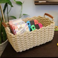 New Nordic Woven Basket Bold Cotton String Storage Box Storage Basket Storage Basket Laundry Basket Desktop Snack Basket main image 4